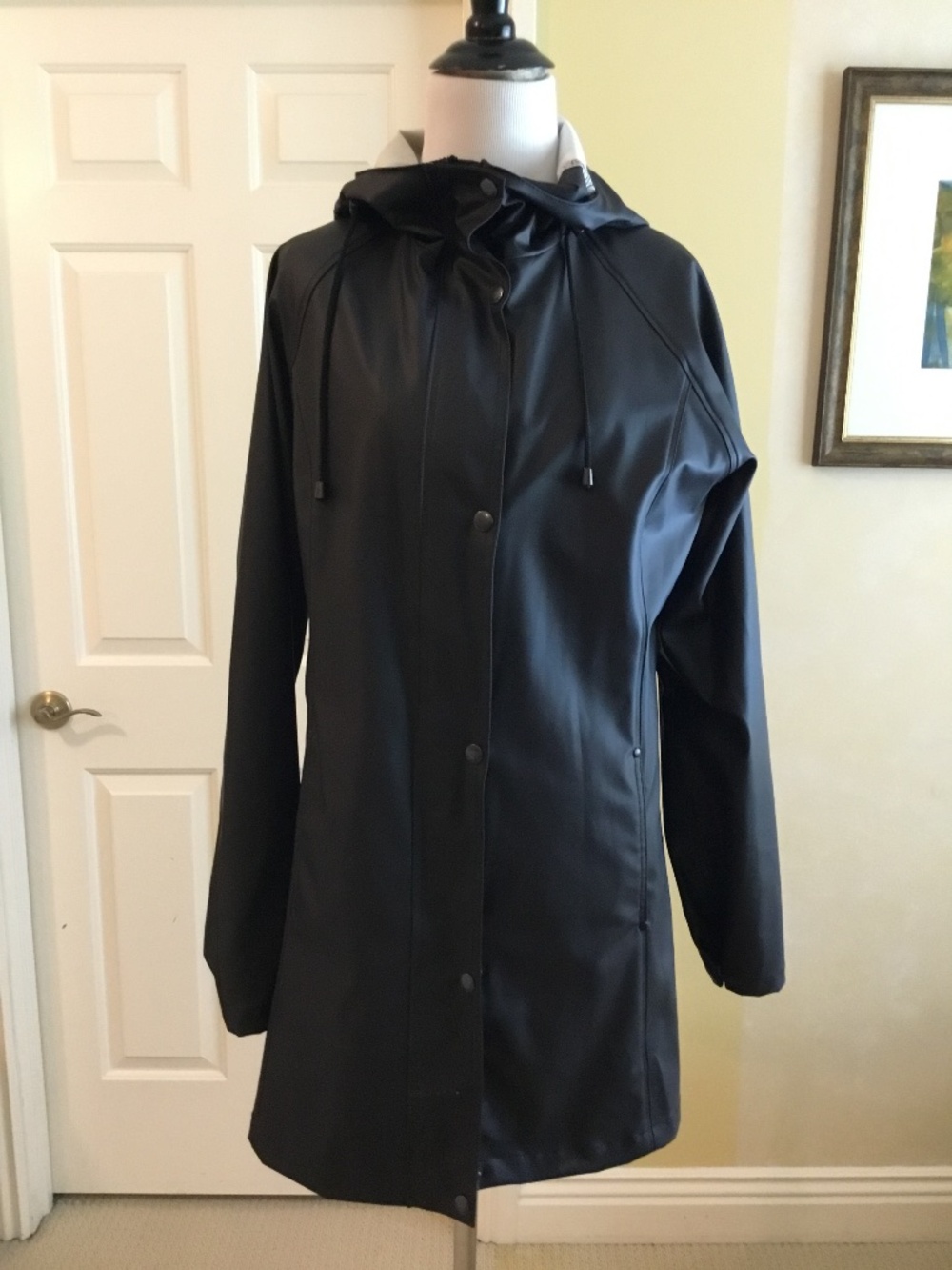 Ilse Jacobsen Hornbæk RAIN87 Black Hooded Raincoat Size 38 / US 8
